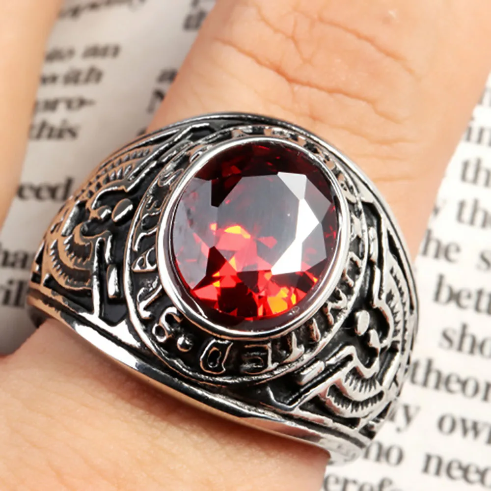 black stone ring