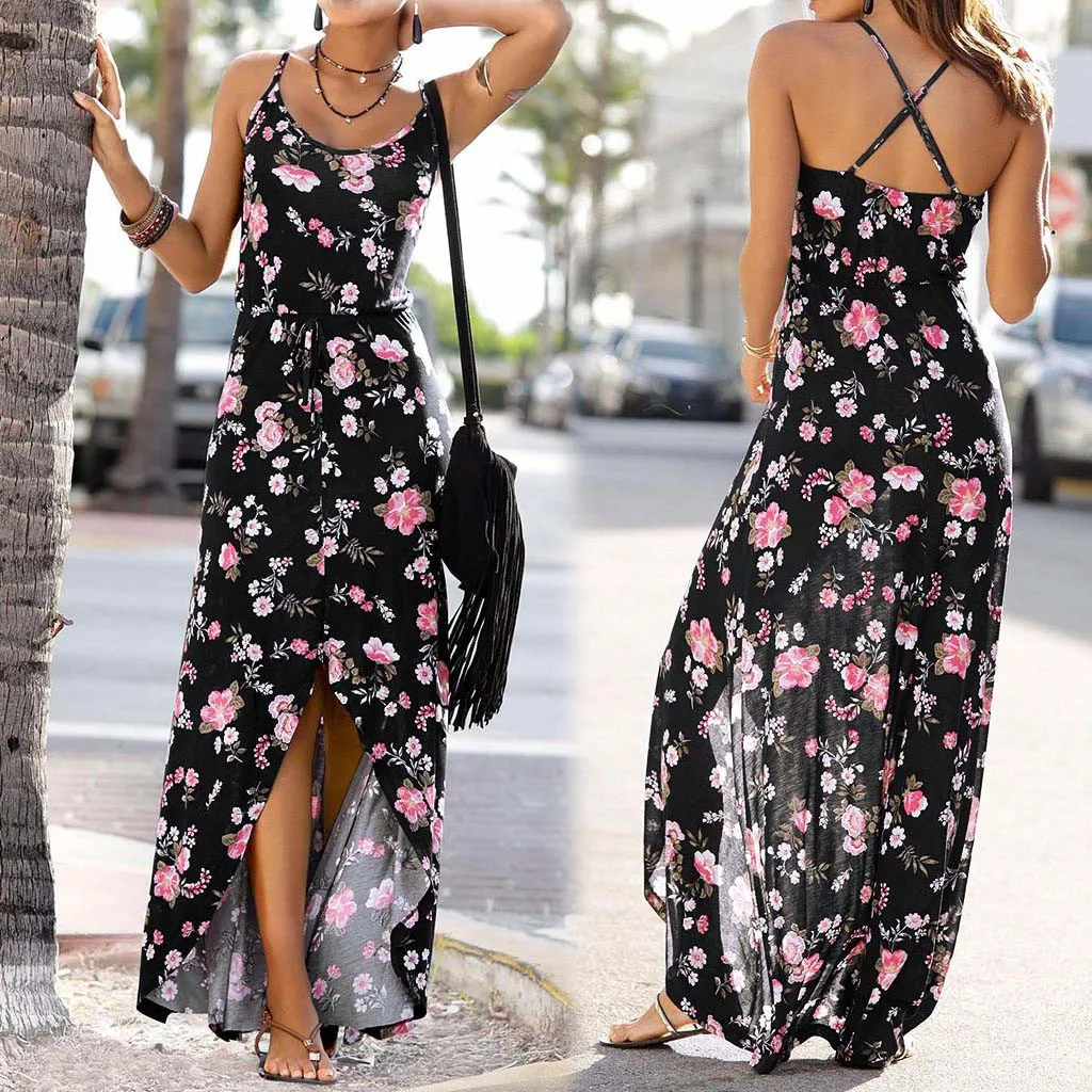 Vestidos 2019 Women's Dresses Spring Summer Dress Womens Casual Bohemian Sleeveless Printed Ankle Length Dress Party Dress
Vestidos 2019 Women's Dresses Spring Summer Dress Womens Casual Bohemian Sleeveless Printed Ankle Length Dress Party Dress