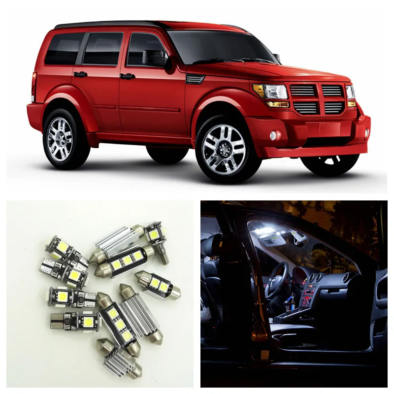 8pcs Canbus White Car LED Light Bulbs Interior Package Kit For 2007 2008 2009 2010 2011 Dodge Nitro Map Dome License Plate Lamp
8pcs Canbus White Car LED Light Bulbs Interior Package Kit For 2007 2008 2009 2010 2011 Dodge Nitro Map Dome License Plate Lamp