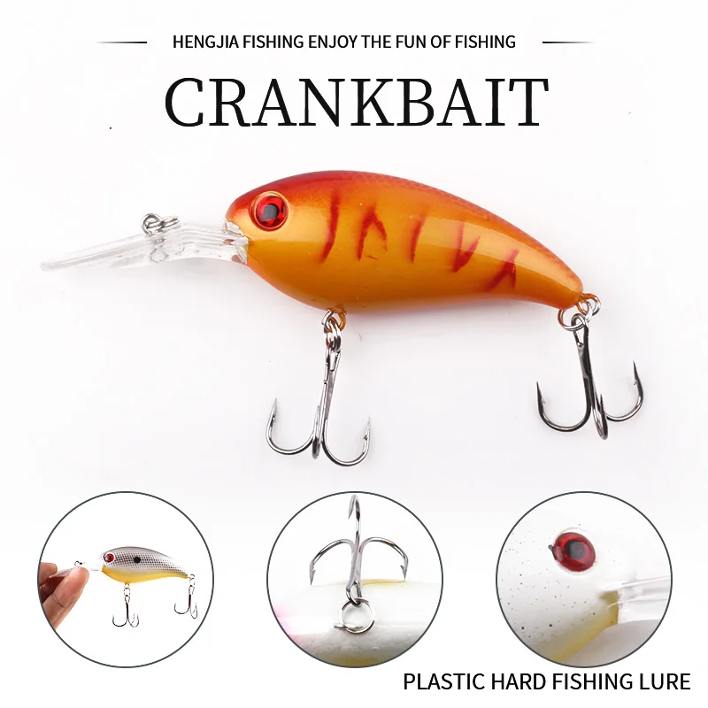 HENGJIA 1PC Crankbait Fishing Lure 10CM 15.2G Artificial Hard Bass Fishing Wobblers Pesca Fishing Tackle
HENGJIA 1PC Crankbait Fishing Lure 10CM 15.2G Artificial Hard Bass Fishing Wobblers Pesca Fishing Tackle