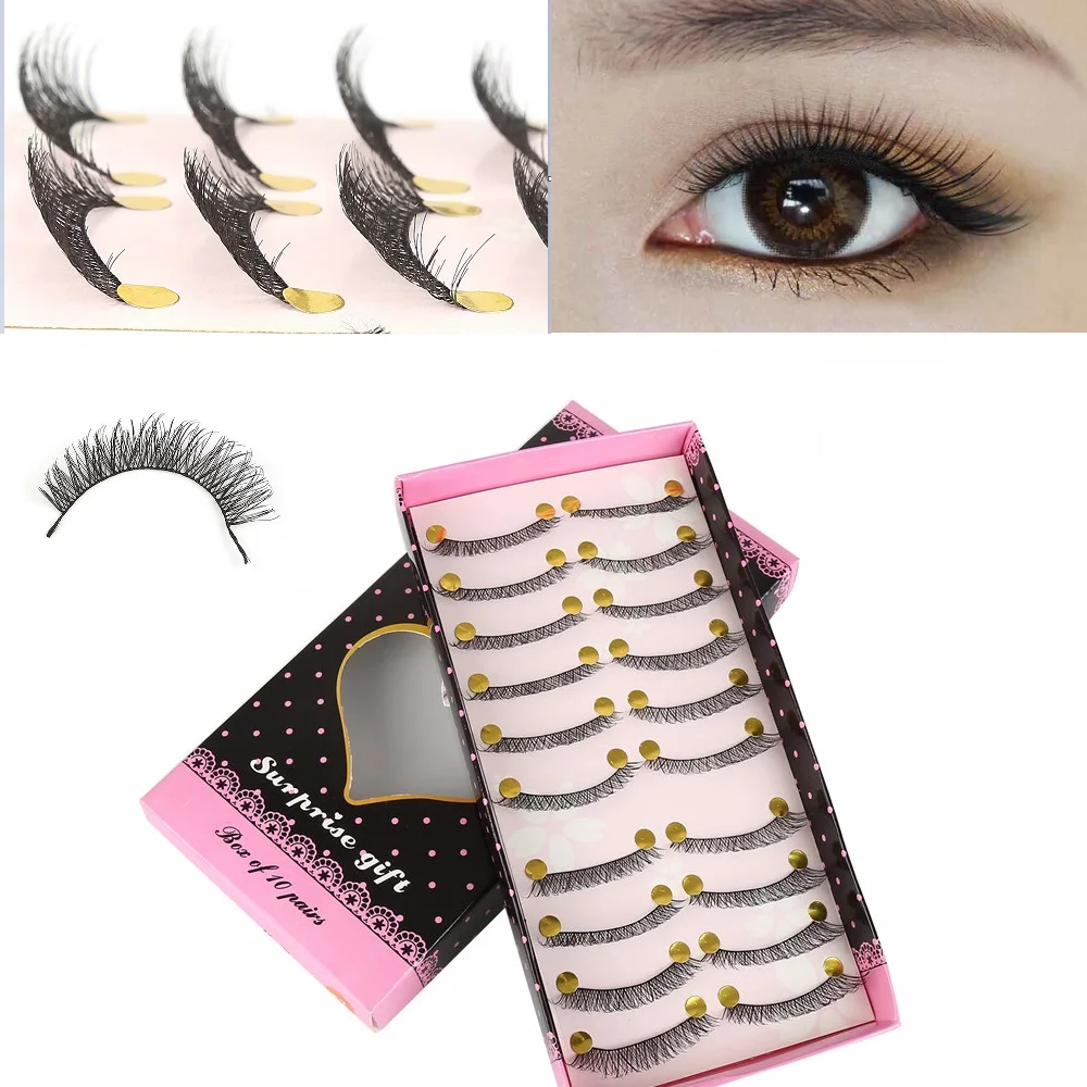 ELECOOL 10Pairs Thick Fiber False Eye lashes Handmade False Lashes Extension Natural Long Cross Fake Makeup Tool
ELECOOL 10Pairs Thick Fiber False Eye lashes Handmade False Lashes Extension Natural Long Cross Fake Makeup Tool