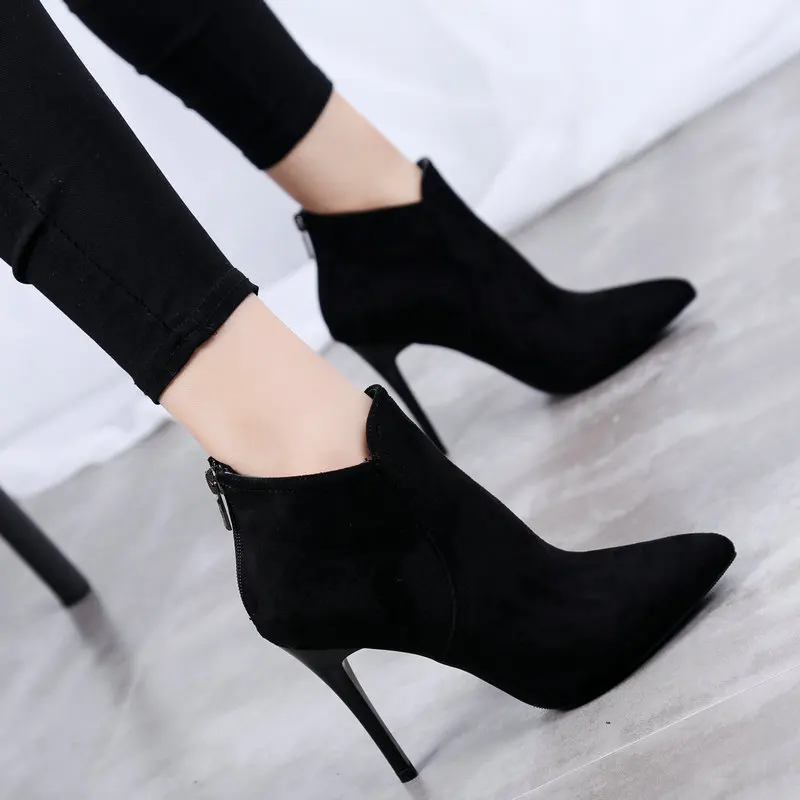 Women's Boots Pointed Toe fashion ankle Boots for Women Shoes Pointed Toe High Heel Botas Mujer Botte Femme Black Ankle Boots
Women's Boots Pointed Toe fashion ankle Boots for Women Shoes Pointed Toe High Heel Botas Mujer Botte Femme Black Ankle Boots