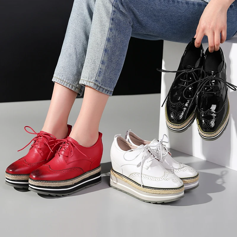 INS hot women shoes Genuine Leather 22-24.5 cm length pumps women shoes super high heel Lace Brocken shoes Increased Loafers
INS hot women shoes Genuine Leather 22-24.5 cm length pumps women shoes super high heel Lace Brocken shoes Increased Loafers