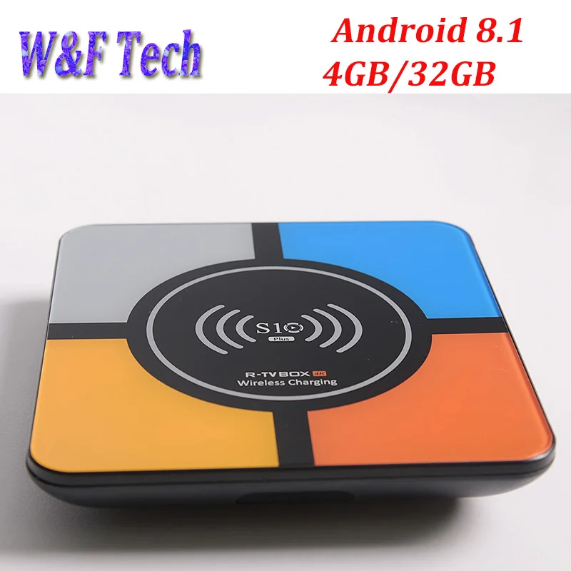 S10 Plus RK3328 Android 8.1 TV Box 4G 32G Smart Box Quad Core 2.4G Wifi USB 3.0 with Wireless charging Design 4k Set-top Box
S10 Plus RK3328 Android 8.1 TV Box 4G 32G Smart Box Quad Core 2.4G Wifi USB 3.0 with Wireless charging Design 4k Set-top Box