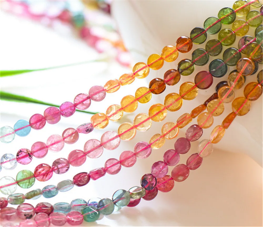 Joanlyn Grade AA Natural Tourmaline Disk Beads Multicolor Tourmaline Beads 5x2.5mm NOT Dyed 15 Inch Strand TL46
Joanlyn Grade AA Natural Tourmaline Disk Beads Multicolor Tourmaline Beads 5x2.5mm NOT Dyed 15 Inch Strand TL46