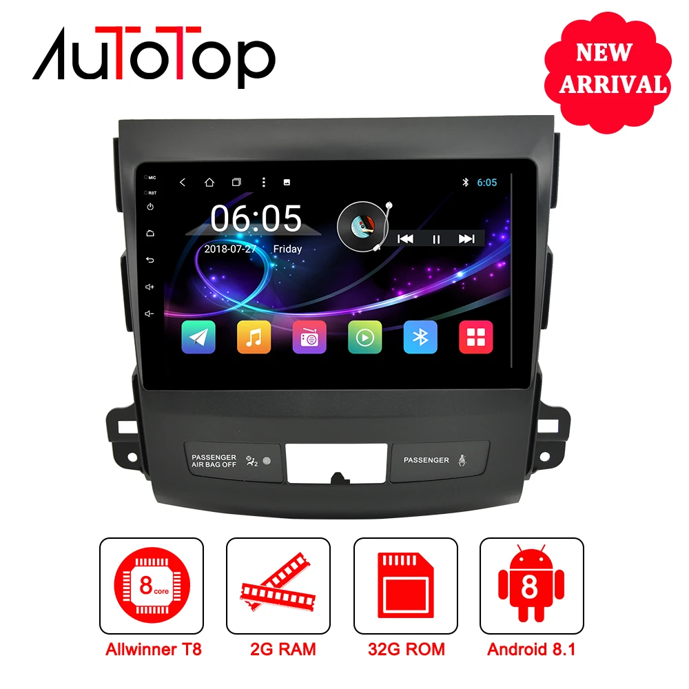 AUTOTOP 9"Android 8.1 Car DVD Radio GPS Navigation Multimedia for Mitsubishi Outlander 2006-2012 Peugeot 4007 Citroen C-Crosser
AUTOTOP 9"Android 8.1 Car DVD Radio GPS Navigation Multimedia for Mitsubishi Outlander 2006-2012 Peugeot 4007 Citroen C-Crosser