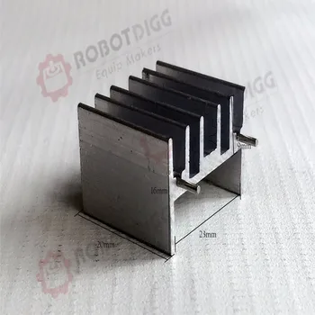 

8pcs/lot 23mm length 20mm width 16mm height High Quality Super Heat Conduction Aluminum Silver Heatsink with Needles