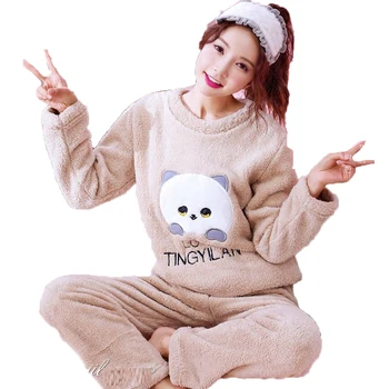 Cute Pajamas For Women Home Clothes Pyjamas Femme Pijama Female Sleepwear Homewear Plus Size Coral Fleece Tracksuit Pajama Set
Cute Pajamas For Women Home Clothes Pyjamas Femme Pijama Female Sleepwear Homewear Plus Size Coral Fleece Tracksuit Pajama Set