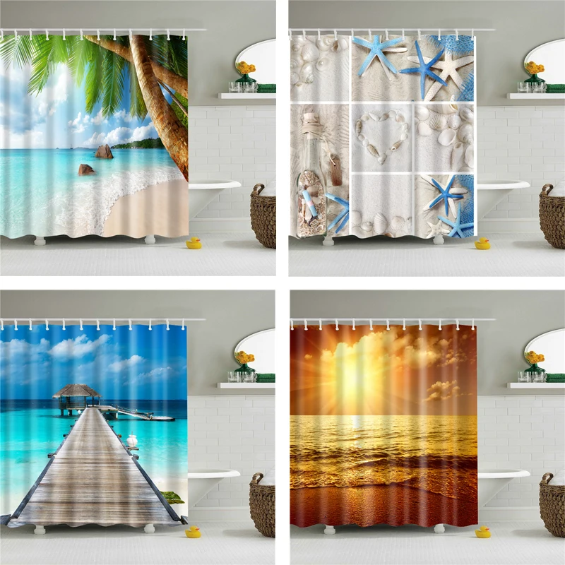 Seaside Scenery 3d Printed Shower Curtains Set Polyester Fabric Waterproof High Quality Bath Curtain Bathroom Screen Curtain
Seaside Scenery 3d Printed Shower Curtains Set Polyester Fabric Waterproof High Quality Bath Curtain Bathroom Screen Curtain