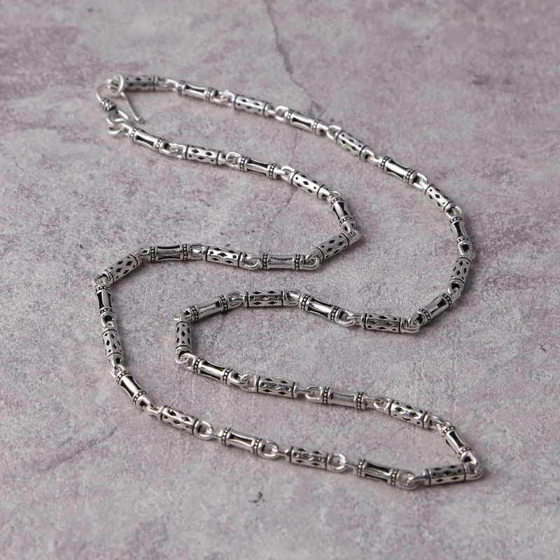 Factory Wholesale S925 Sterling Silver Jewelry Bamboo Chain Fashion Korean Version Style Retro Thai Silver Men & Women Necklace
Factory Wholesale S925 Sterling Silver Jewelry Bamboo Chain Fashion Korean Version Style Retro Thai Silver Men & Women Necklace