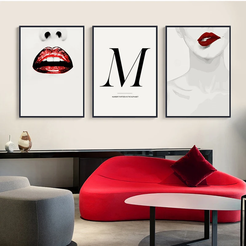 RELIABLI ART Nordic Poster Vogue Red Lips Sexy Art Canvas Painting Wall Art print For Living Room Modern Fashion Decoration
RELIABLI ART Nordic Poster Vogue Red Lips Sexy Art Canvas Painting Wall Art print For Living Room Modern Fashion Decoration