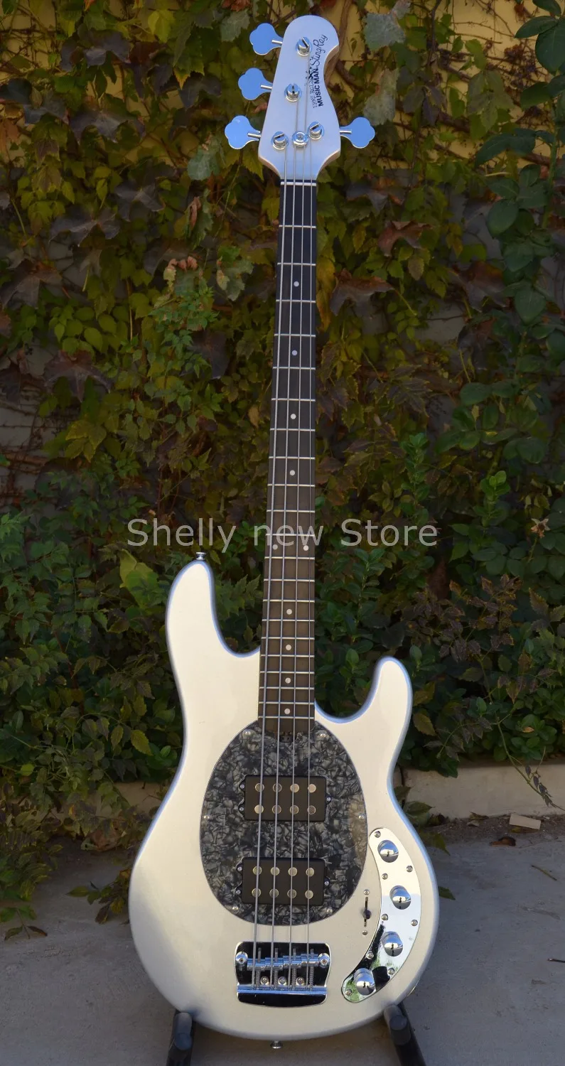 Shelly new store factory custom silver MusicMan StingRay bass 4 strings ebony fingerboard 9v battery electric bass guitar
Shelly new store factory custom silver MusicMan StingRay bass 4 strings ebony fingerboard 9v battery electric bass guitar
