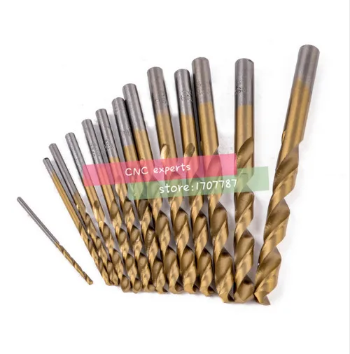 13pcs/set High Quality Mini Twist Drill Bit HSS Titanium Coated Drill Bit Set Woodworking Metal Plastic Tools 1.5-6.5mm
13pcs/set High Quality Mini Twist Drill Bit HSS Titanium Coated Drill Bit Set Woodworking Metal Plastic Tools 1.5-6.5mm