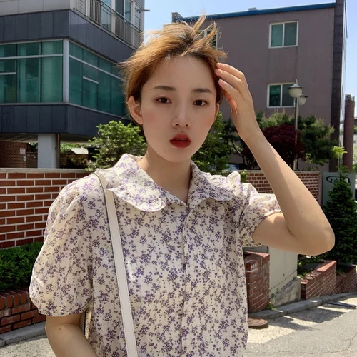 Flower Printed Casual Button Line Cute Fresh Korean Style 2019 Summer Loose Casual College Wind Short Sleeve Hit Women Shirts
Flower Printed Casual Button Line Cute Fresh Korean Style 2019 Summer Loose Casual College Wind Short Sleeve Hit Women Shirts