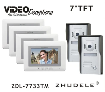 ZHUDELE Control Doorbell Intercom System 7" Video Door Phone Touch button Kits Night Vision 700TVL HD Home House Security 2V4
ZHUDELE Control Doorbell Intercom System 7" Video Door Phone Touch button Kits Night Vision 700TVL HD Home House Security 2V4