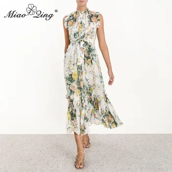 MIAOQING Summer print sleeveless dresses for women with high shoulders and waist flounces lacing mid-length dresses for women
MIAOQING Summer print sleeveless dresses for women with high shoulders and waist flounces lacing mid-length dresses for women