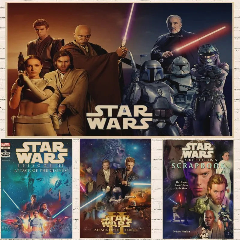 Vintage Retro poster Star Wars Episode II The Phantom Menace Kraft Paper Bar Home Decor Classic moive Wall Sticker
Vintage Retro poster Star Wars Episode II The Phantom Menace Kraft Paper Bar Home Decor Classic moive Wall Sticker