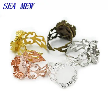 SEA MEW 20 PCS 15mm 20mm Round Cabochon Base Copper Ring Setting 7 Colors Adjustable Ring Blanks For Jewelry Making
SEA MEW 20 PCS 15mm 20mm Round Cabochon Base Copper Ring Setting 7 Colors Adjustable Ring Blanks For Jewelry Making