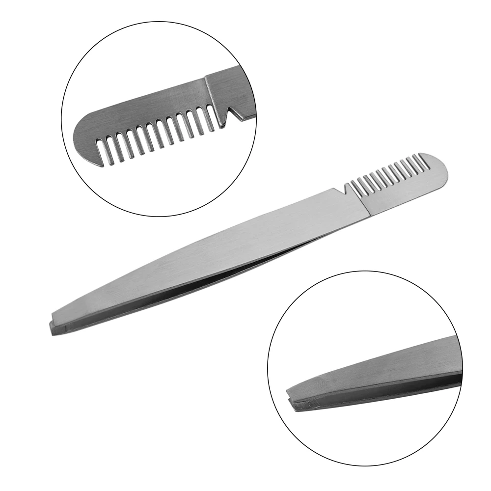 1pc Eyebrow Tweezer with Eyebrow Brush Comb Eyelashes Extension Tweezers Double Eyelids Stainless Steel Clip Pinzette Makeup
1pc Eyebrow Tweezer with Eyebrow Brush Comb Eyelashes Extension Tweezers Double Eyelids Stainless Steel Clip Pinzette Makeup