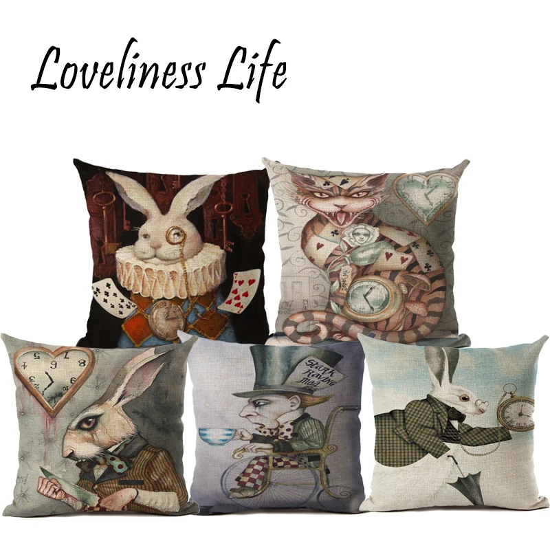 Vintage Cushion Cover Illustration Cushion Rabbit Praiser in Poker Girls Wonderland Retro Home Decorative Pillow Cover
Vintage Cushion Cover Illustration Cushion Rabbit Praiser in Poker Girls Wonderland Retro Home Decorative Pillow Cover