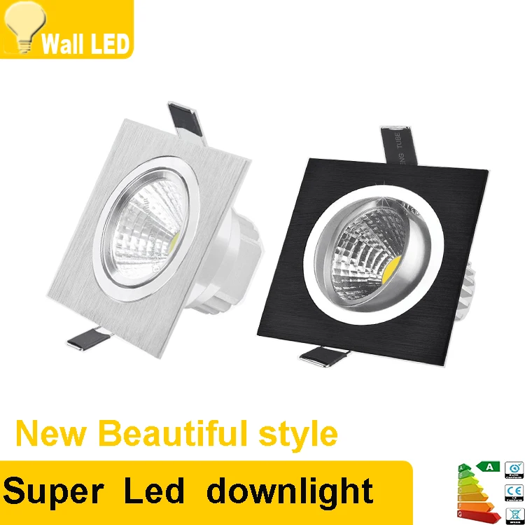 Square Bright Recessed LED Dimmable Square Downlight COB 7W 9W 12W LED Spot light decoration Ceiling Lamp AC 110V 220V
Square Bright Recessed LED Dimmable Square Downlight COB 7W 9W 12W LED Spot light decoration Ceiling Lamp AC 110V 220V