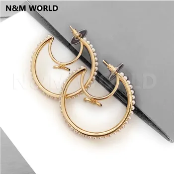 Fashion For Women Jewelry Accessories Pearl Moon Earrings Hoop Earring 2019 Trendy japanese Korean Girl Cute Earrings Gift
Fashion For Women Jewelry Accessories Pearl Moon Earrings Hoop Earring 2019 Trendy japanese Korean Girl Cute Earrings Gift