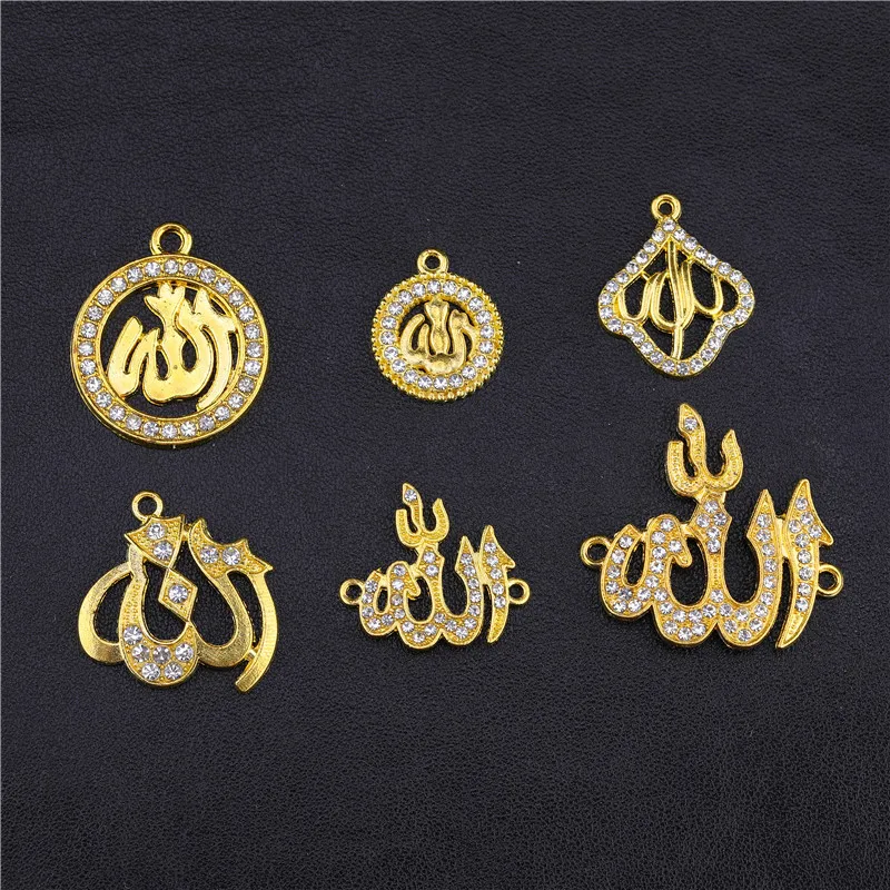 Juya DIY Islamic Jewelry Findings Wholesale Cz Rhinestones Gold/Silver Allah Charms Supplies For Handmade Muslim Jewelry Making
Juya DIY Islamic Jewelry Findings Wholesale Cz Rhinestones Gold/Silver Allah Charms Supplies For Handmade Muslim Jewelry Making