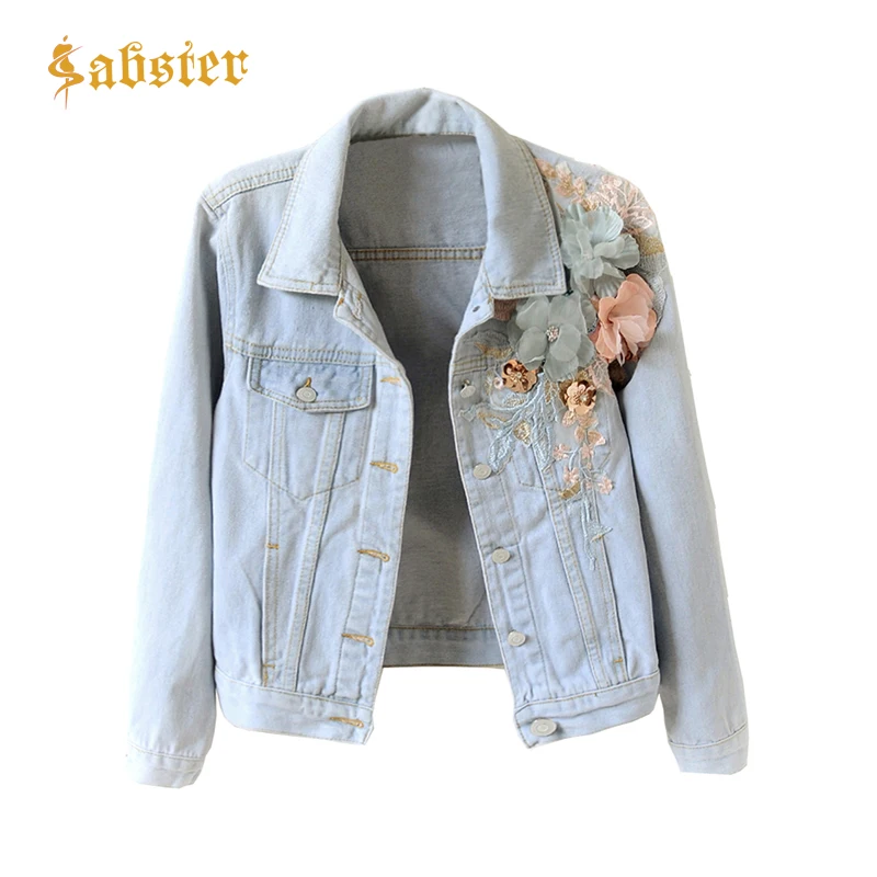 Autumn Spring Denim Jacket Women Fashion Coats Bling Sequins Long Sleeves Women Denim Jacket Embroidery Basic Coats XZ011
Autumn Spring Denim Jacket Women Fashion Coats Bling Sequins Long Sleeves Women Denim Jacket Embroidery Basic Coats XZ011