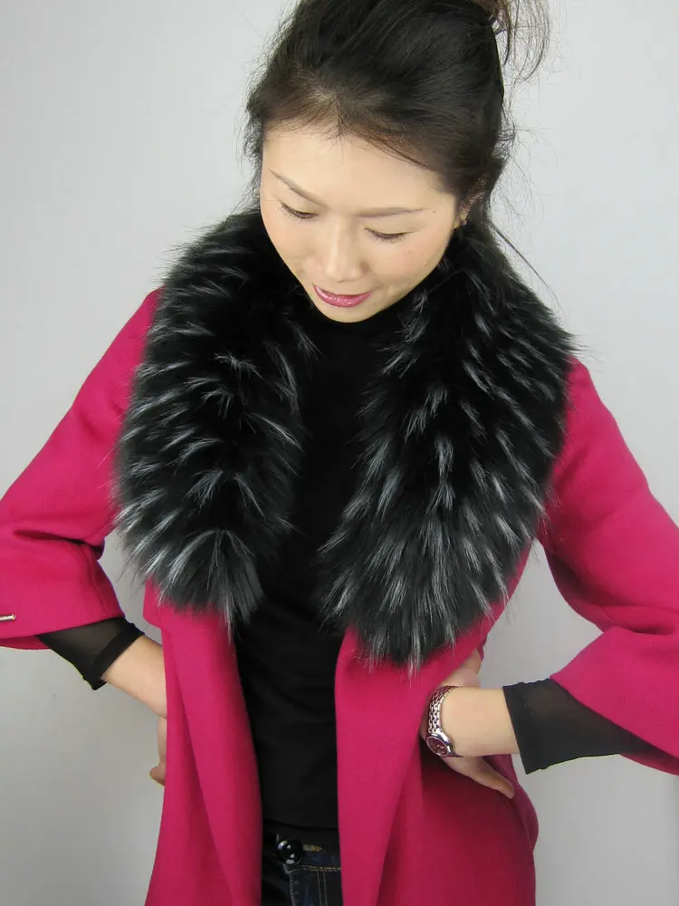 

Free shipping Imitation raccoon fur coats collars imitation fox fur scarf shawl collar coat collar fake fur collars centers