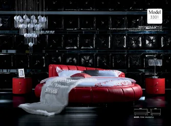designer modern genuine real leather soft bed/double bed king/queen size bedroom home furniture round bed modern style
designer modern genuine real leather soft bed/double bed king/queen size bedroom home furniture round bed modern style