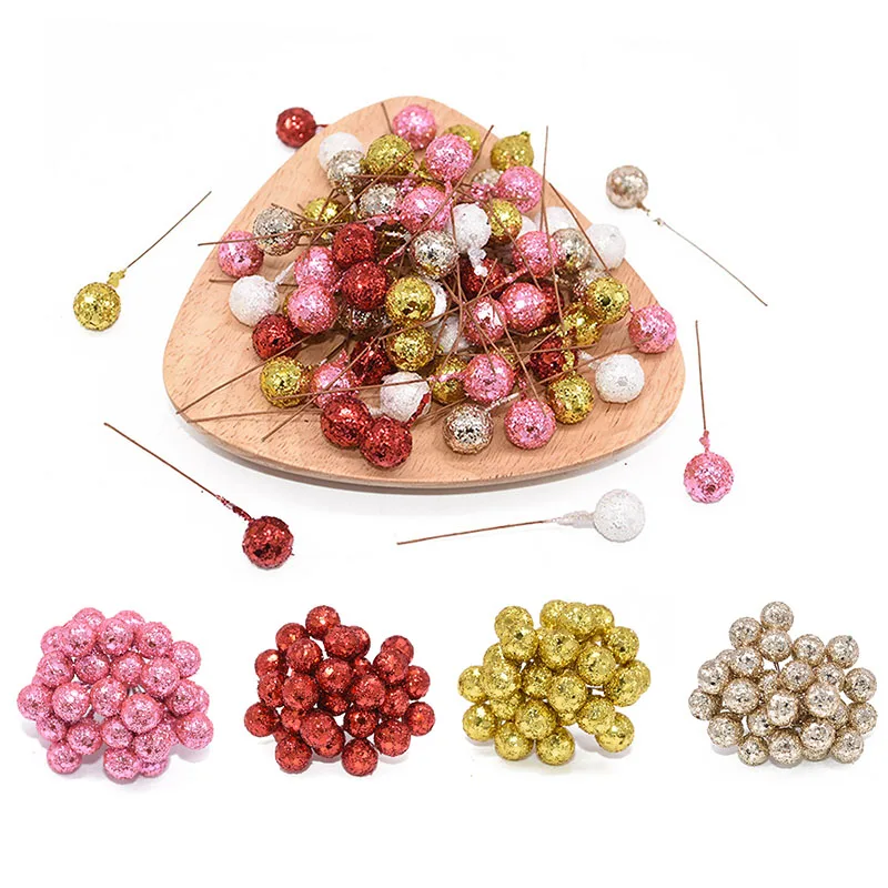 50pcs/lot Glitter Gold Fruit Christmas Artificial Berries Artificial Flowers Stamens For Wedding/Christams Party DIY Decoration
50pcs/lot Glitter Gold Fruit Christmas Artificial Berries Artificial Flowers Stamens For Wedding/Christams Party DIY Decoration