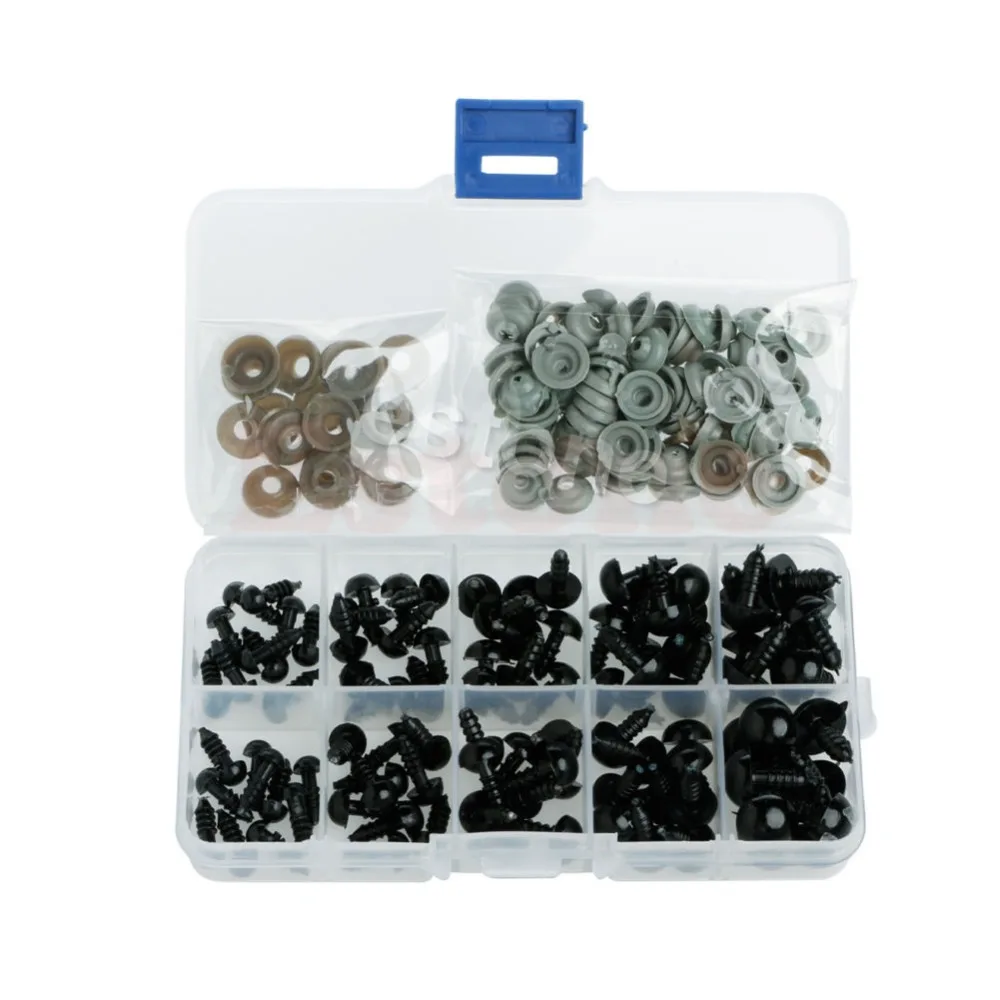 New 100pcs 6-12mm Black Plastic Safety Eyes For Teddy Bear Doll Animal Puppet Crafts
New 100pcs 6-12mm Black Plastic Safety Eyes For Teddy Bear Doll Animal Puppet Crafts