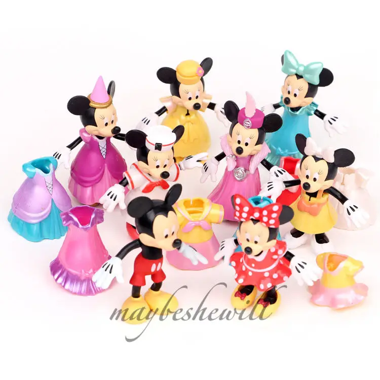 8 Pcs/Set Mickey Mouse & Minnie Action Figure Set Clothes Replaceable Kid Toy PVC Anime Figure Model Collection Toy For Kid Gift
8 Pcs/Set Mickey Mouse & Minnie Action Figure Set Clothes Replaceable Kid Toy PVC Anime Figure Model Collection Toy For Kid Gift