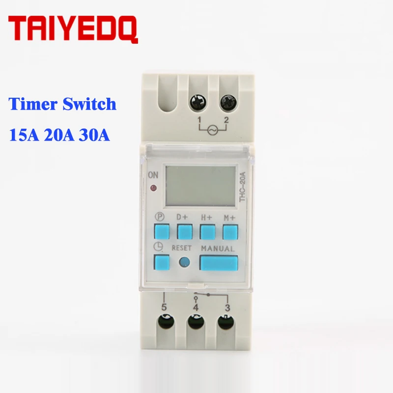 Electric Programmable timer switch AC220V 110V 15A 20A 30A THC Multi Function Din Rail Weekly Automatic Control Timer Switch
Electric Programmable timer switch AC220V 110V 15A 20A 30A THC Multi Function Din Rail Weekly Automatic Control Timer Switch