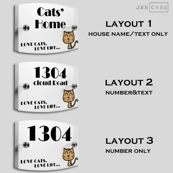 Cute Cat Personalized Modern House Number Door Sign Plaque Street Acrylic Matte Glass TOP
Cute Cat Personalized Modern House Number Door Sign Plaque Street Acrylic Matte Glass TOP