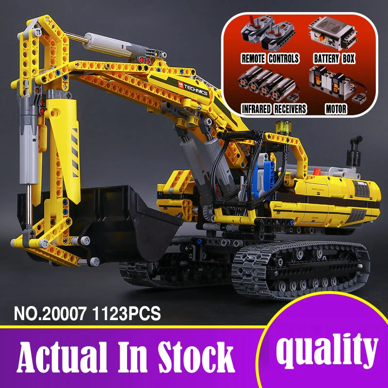 NO.20007 Technic MOTORIZED EXCAVATOR Building Blocks Electric Motors Power Function Model Brick Toy Compatible With Lego 8043
NO.20007 Technic MOTORIZED EXCAVATOR Building Blocks Electric Motors Power Function Model Brick Toy Compatible With Lego 8043