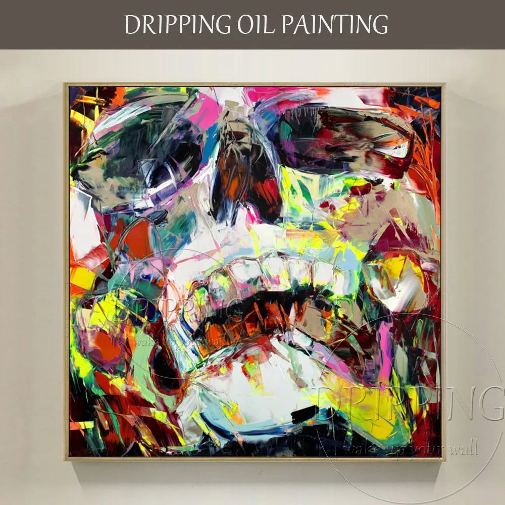 Top Artist Hand-painted High Quality Abstract Colorful Skull Oil Painting on Canvas Modern Abstract Portrait Skull Oil Painting
Top Artist Hand-painted High Quality Abstract Colorful Skull Oil Painting on Canvas Modern Abstract Portrait Skull Oil Painting