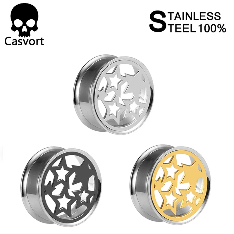 Casvort NEW arrival hot fashion stainless steel silver ear plugs body jewelry tunnels pair selling 2pcs/lot
Casvort NEW arrival hot fashion stainless steel silver ear plugs body jewelry tunnels pair selling 2pcs/lot