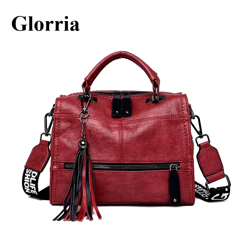 Glorria Luxury Handbag Women Bags Designer Cow Leather Shoulder Bag for Ladies Tassel Bag Female Big Crossbody Tote Bag Sac 2019
Glorria Luxury Handbag Women Bags Designer Cow Leather Shoulder Bag for Ladies Tassel Bag Female Big Crossbody Tote Bag Sac 2019