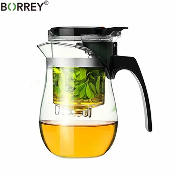 BORREY Teapot Glass Tea Pot 500Ml Heat Resistant Glass Tea Pot With Infuser Filter Kung Fu Tea Set Clear Glass Water Kettle
BORREY Teapot Glass Tea Pot 500Ml Heat Resistant Glass Tea Pot With Infuser Filter Kung Fu Tea Set Clear Glass Water Kettle