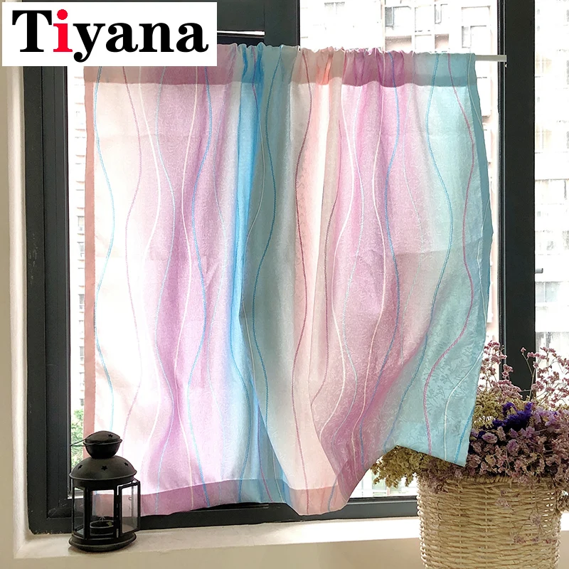 Tiyana Modern Gradient Stripe Short Curtains for Living Room Window Drapes Rod Pocket Sheer Kitchen Curtains Home Decor DP149X
Tiyana Modern Gradient Stripe Short Curtains for Living Room Window Drapes Rod Pocket Sheer Kitchen Curtains Home Decor DP149X