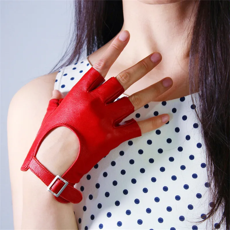 Latest Genuine Leather Semi-Finger Gloves Female Ultra-Thin Pure Sheepskin Half Finger Spring Summer Driving Mittens TB127
Latest Genuine Leather Semi-Finger Gloves Female Ultra-Thin Pure Sheepskin Half Finger Spring Summer Driving Mittens TB127