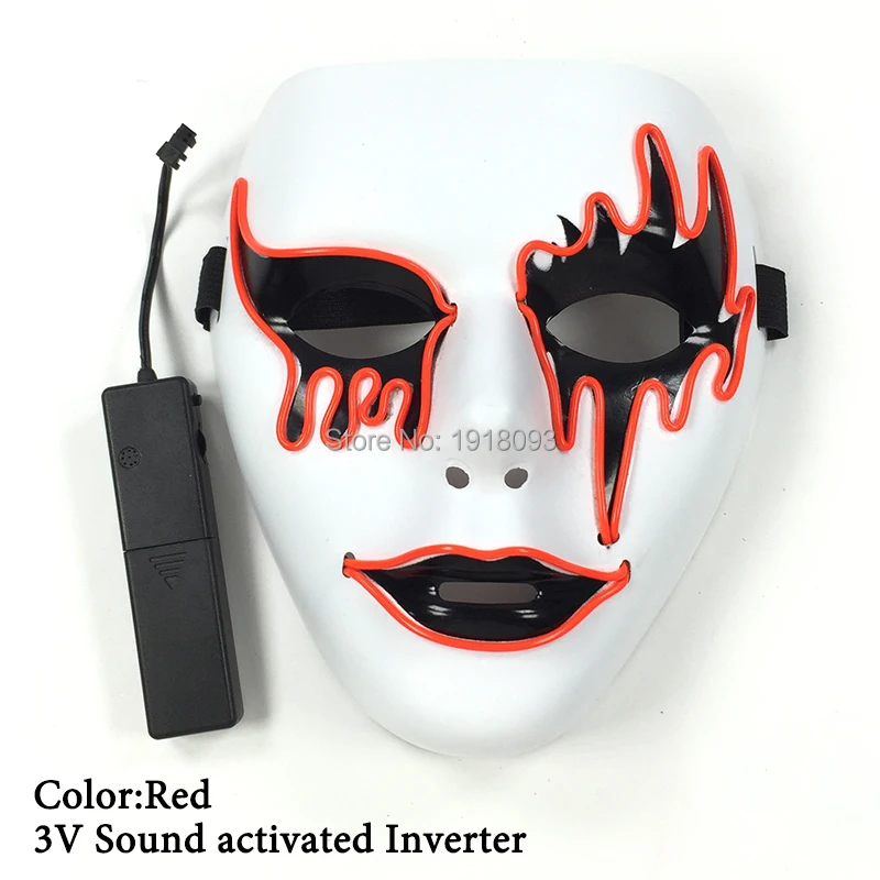 Powered by 2-AAA Batteries Sound Driver +EL Wire Mask Holiday Lighting Favors 10 Lighting Colors Available
Powered by 2-AAA Batteries Sound Driver +EL Wire Mask Holiday Lighting Favors 10 Lighting Colors Available