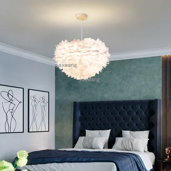 Modern Art Bedroom Pendant Lights Simple Warm Romantic Room Creative Hanging Lamp Feather Lamp Nordic Style Dining Room Lighting
Modern Art Bedroom Pendant Lights Simple Warm Romantic Room Creative Hanging Lamp Feather Lamp Nordic Style Dining Room Lighting