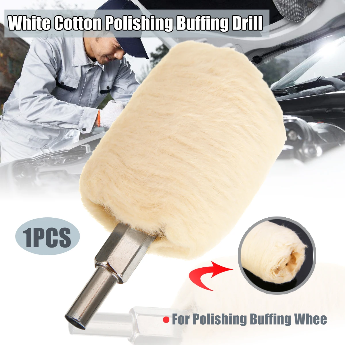 1pc 6x40mm White Cotton Polishing Drill Grinder Wheel Brushes With Handle Buffing Wheel for Rotary Tools
1pc 6x40mm White Cotton Polishing Drill Grinder Wheel Brushes With Handle Buffing Wheel for Rotary Tools