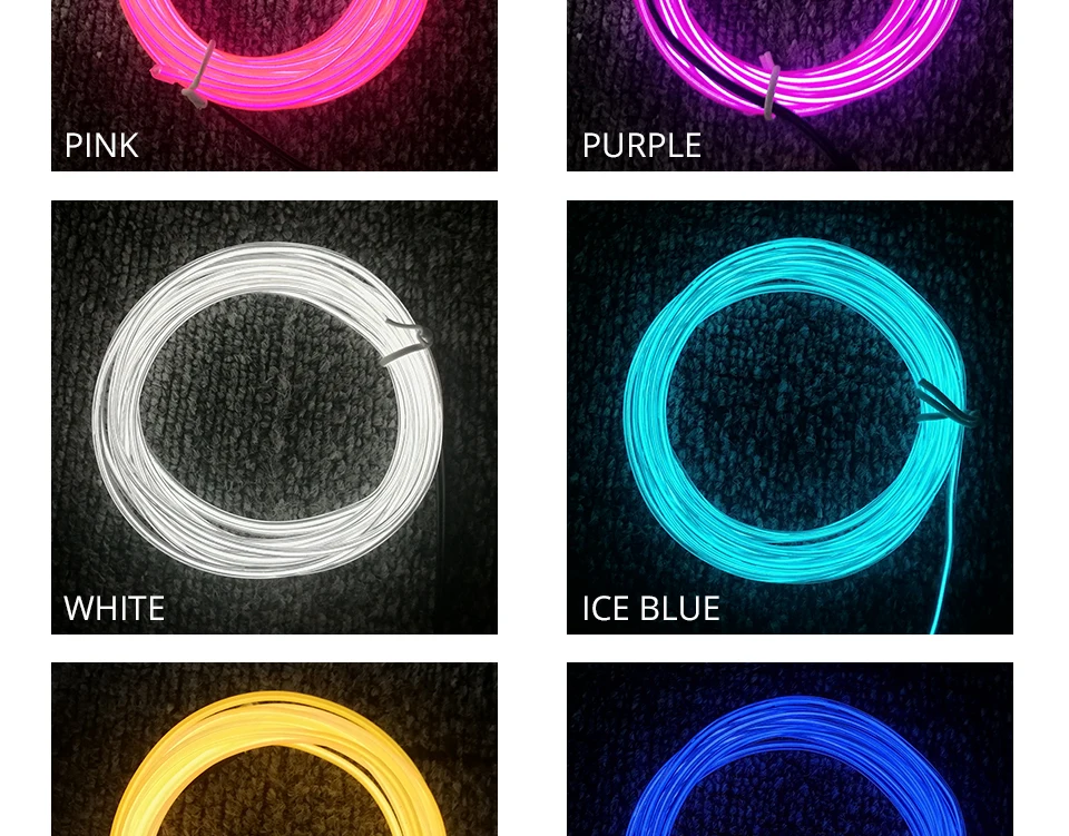 1m 2m 3m 4m 5m Neon Light EL Wire (10)