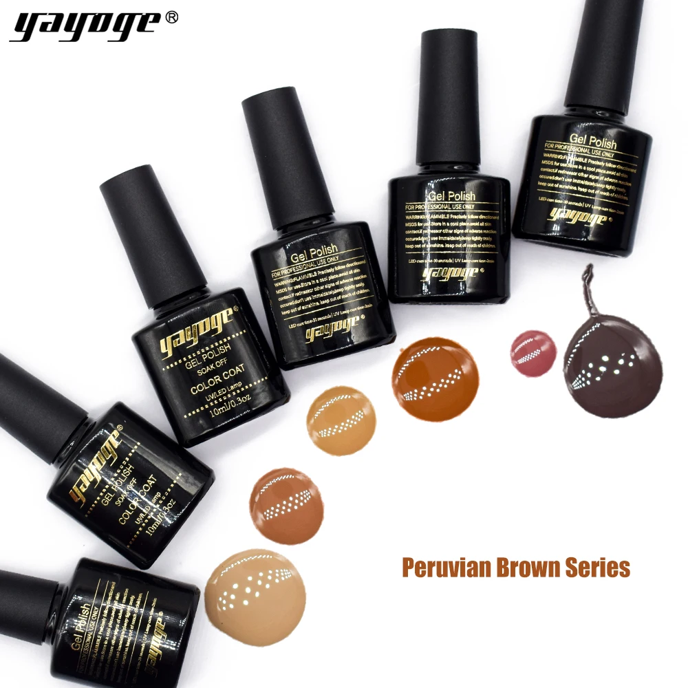 YAYOGE gel nail polish 10ml 0.3oz Peruvian brown series Nail Art UV LED gel Semi Permanent Varnish
YAYOGE gel nail polish 10ml 0.3oz Peruvian brown series Nail Art UV LED gel Semi Permanent Varnish