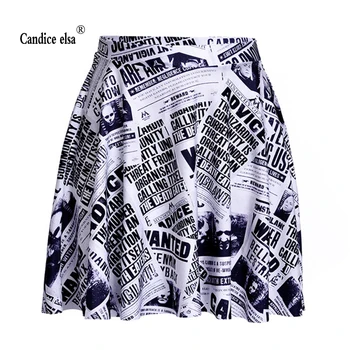 CANDICE ELSA woman skirts digital printing wholesale and retail black and white newspaper pleated skirt skt1109
CANDICE ELSA woman skirts digital printing wholesale and retail black and white newspaper pleated skirt skt1109