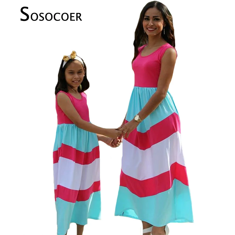 SOSOCOER Mother Daughter Dress Patchwork Stripe Mom And Baby Matching Clothes Outfits 2018 Mother Daughter Dresses Family Look
SOSOCOER Mother Daughter Dress Patchwork Stripe Mom And Baby Matching Clothes Outfits 2018 Mother Daughter Dresses Family Look