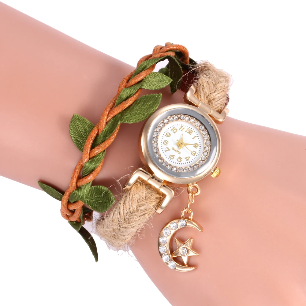 2019 Brand Luxury Women Watche Ladies Fashion Imitation Hemp Rope Moon Pendant Personality Bracelet Wrist Watch Female Watches
2019 Brand Luxury Women Watche Ladies Fashion Imitation Hemp Rope Moon Pendant Personality Bracelet Wrist Watch Female Watches